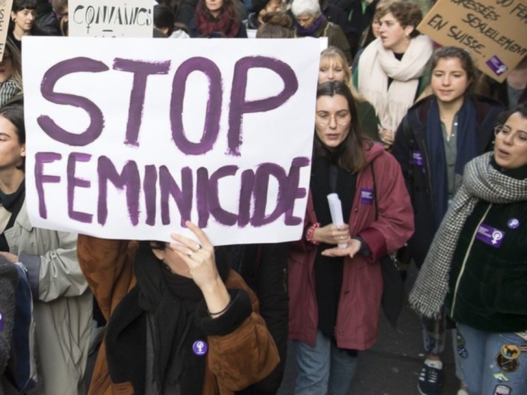 Manifestation contre les violences faites aux femmes, le 23 novembre 2019 à Lausanne.